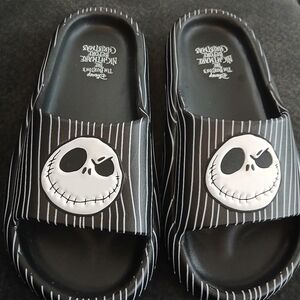 Men's Nightmare Before Christmas Jack Skellington Slides Sandals Sz 10 Ground Up